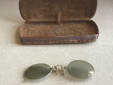 Antique Pince Nez Silver Colour Metal Spectacles