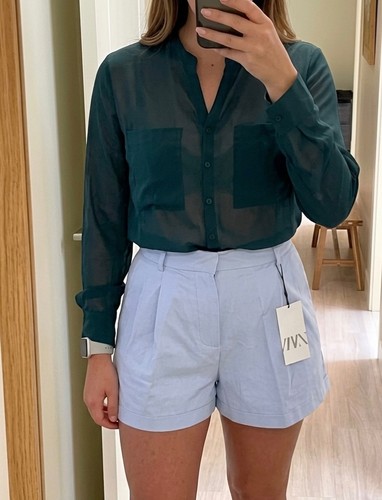 Bershka green sheer long