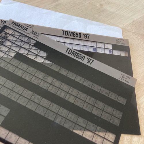 Yamaha tdm850 1997 microfiche - tdm850,
