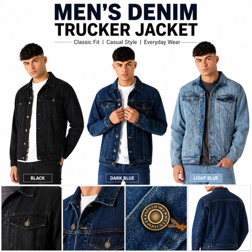 Mens denim jacket trucker - denim,