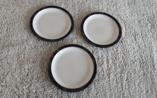 Denby baroque side plates blue - denby,