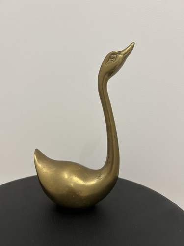 Brass swan ornament - brass, 22cm
