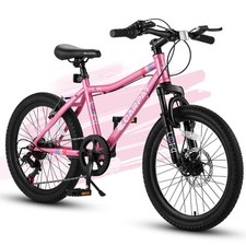 20 Inch Kids' Bike，Boys Girls Mountain Bike Ages 6-12，7 Speed Teenager Children