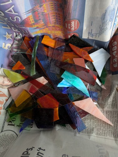 Stained glass offcuts - glass,