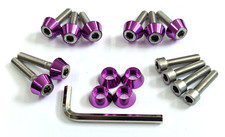 STAINLESS STEEL ROCKER CAM COVER BOLTS NISSAN MICRA K11 1.3 CG10DE CG13DE PURPLE