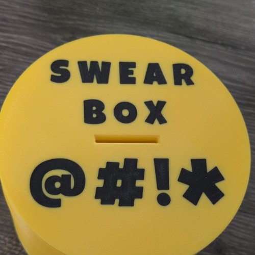 Yellow plastic swear box - plastic, “swear