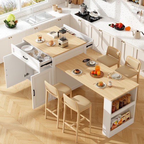 Extendable bar table - table, w/
