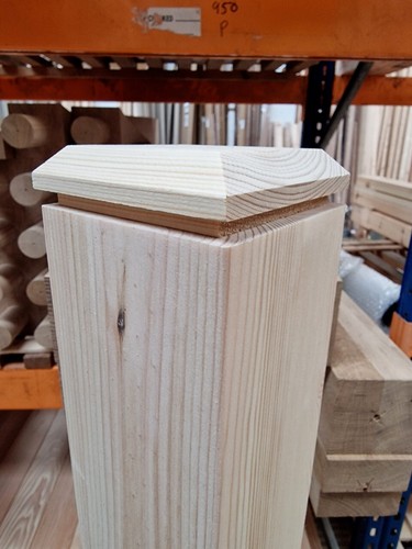 Stair newel post caps pine - post,
