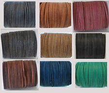 Vintage Round Leather Cord Real 1,1.5,2,3,4,5mm for Jewellery String Lace Thong