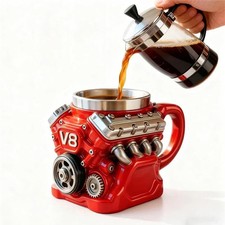 V8 Engine Mug, Retro Engine