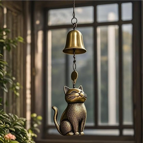 Cat wind chime unique - cat,