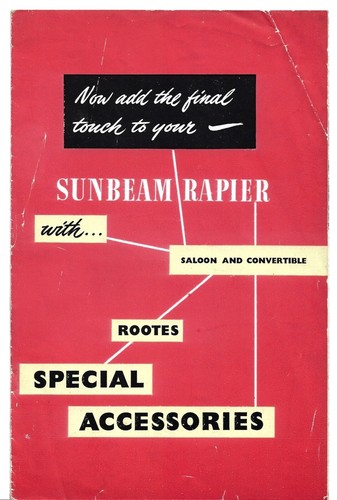 Sunbeam rapier series - rapier,