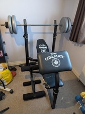 York Fitness Adjustable Weight Training Bench with Leg Extension - preacher curl