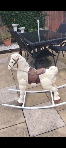 Old metal triang rocking horse - old,