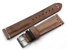 Watch Strap Real Leather Taupe 22/18mm Accessories Parts Buckle Barb Steel