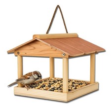 HANGING WOODEN BIRD TABLE