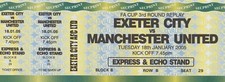 * UNUSED TICKET - EXETER CITY