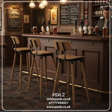 Wooden Bar Stools Metal Frame