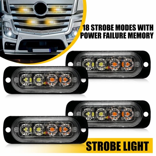 Led amber white - 4x, 4