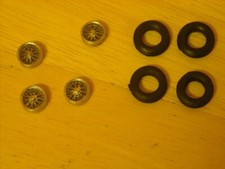 1/43rd scale 15" cast  wire wheels  and tyres by K&R Replicas 