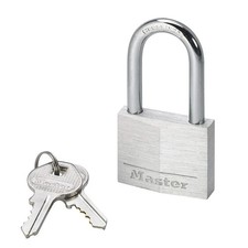 Master Lock 9140EURDLF Key Padlock in Aluminium with Medium Shackle, Grey, 4 x 7