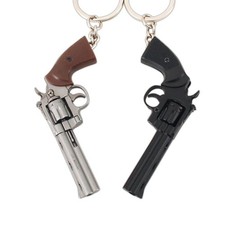 💥 Mini Revolver 1:3 Scale – 7cm Alloy Toy Gun Removable Keychain!