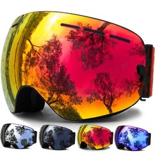 Magnetic Double Layer Ski Goggles Anti-fog UV400 Snowboard Goggles Men Women
