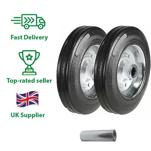 Rubber wheels 160mm pair - rubber,