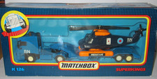 MATCHBOX SUPERKINGS K-126 DAF 3300 HELICOPTER TRANSPORTER - MINT / PERFECT MIB