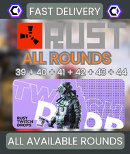 RUST TWITCH DROPS - ALL AVAILABLE ROUNDS - ROUNDS 39 + 40 + 41 + 42 + 43 + 44