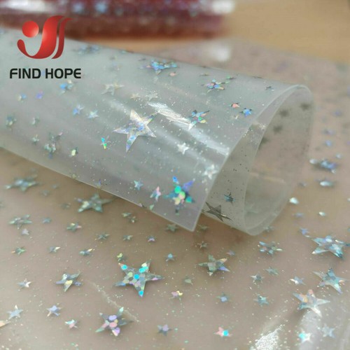 Clear holographic pvc vinyl - clear,