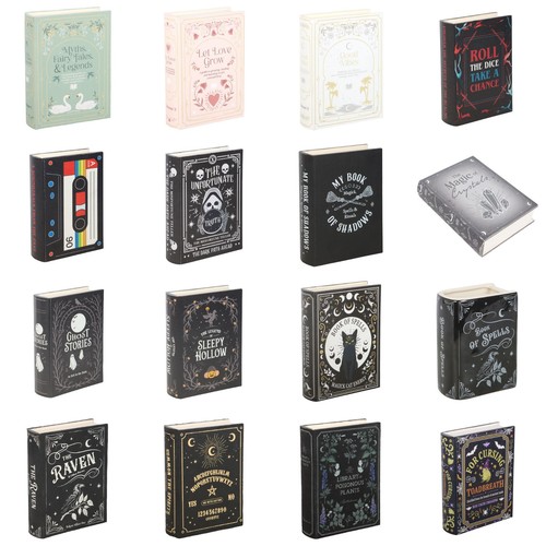 Book shaped wooden storage - wooden, box