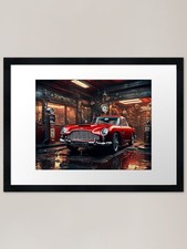Red Aston Martin DB5 Framed