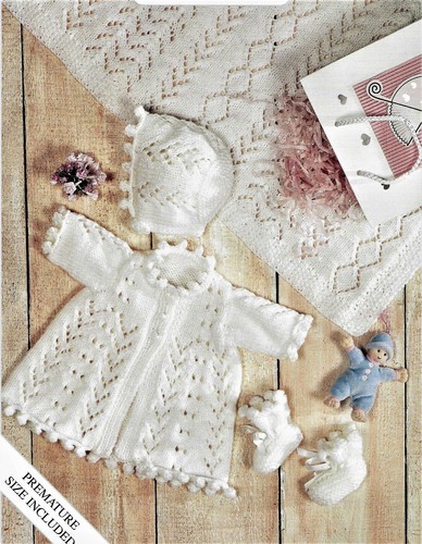 Baby knitting pattern - pattern, matinee