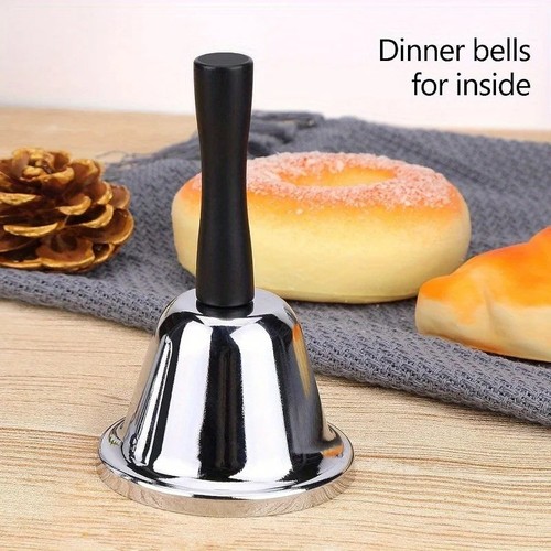 Stainless steel hand bell loud - stainless,