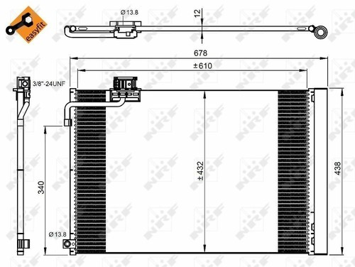 Condenser air conditioning - a/c,