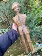 Folk Art & Sculpted Wood & Character Bicorn & France & 19th Century