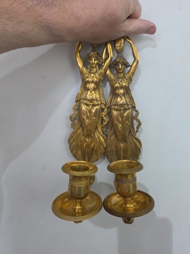 Brass wall mounted candle