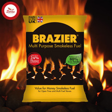 Homefire Brazier Smokeless Coal 10kg | Long-Lasting, Low-Emission Fuel 