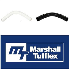 Marshall Tufflex Conduit PVC Plain Bend 20mm/25mm Black White Heavy Gauge Cable 