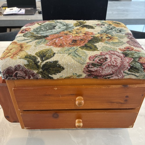 Sewing craft wooden box - sewing,