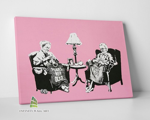 Banksy pink grannies knit - pink,