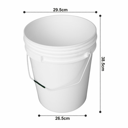 20l white plastic bucket with - white,