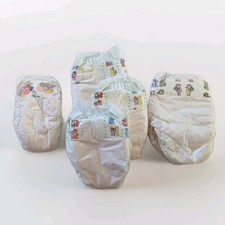 Vintage 1990s Baby Diapers Lot 5 Nappies 3 Types - Pampers Early 90s Teddies