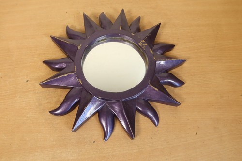 Vintage sunburst round mirror - vintage,