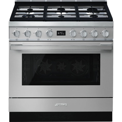 Smeg range cooker steel - range, st.steel