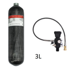 3L Carbon Fiber Cylinder High Pressure Tank Fill Station Regulator Scuba Diving