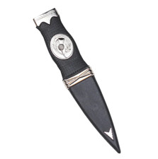 Simple Thistle Safety Imitation Dummy Sgian Dubh with Polished Chrome Detail