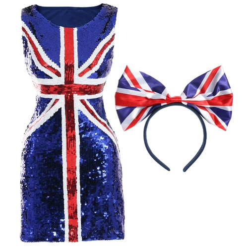 Union jack ladies dress - union, bow