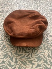 RRL Roughout Suede Mens Drivers Cap, Flat Cap, Bakers Cap